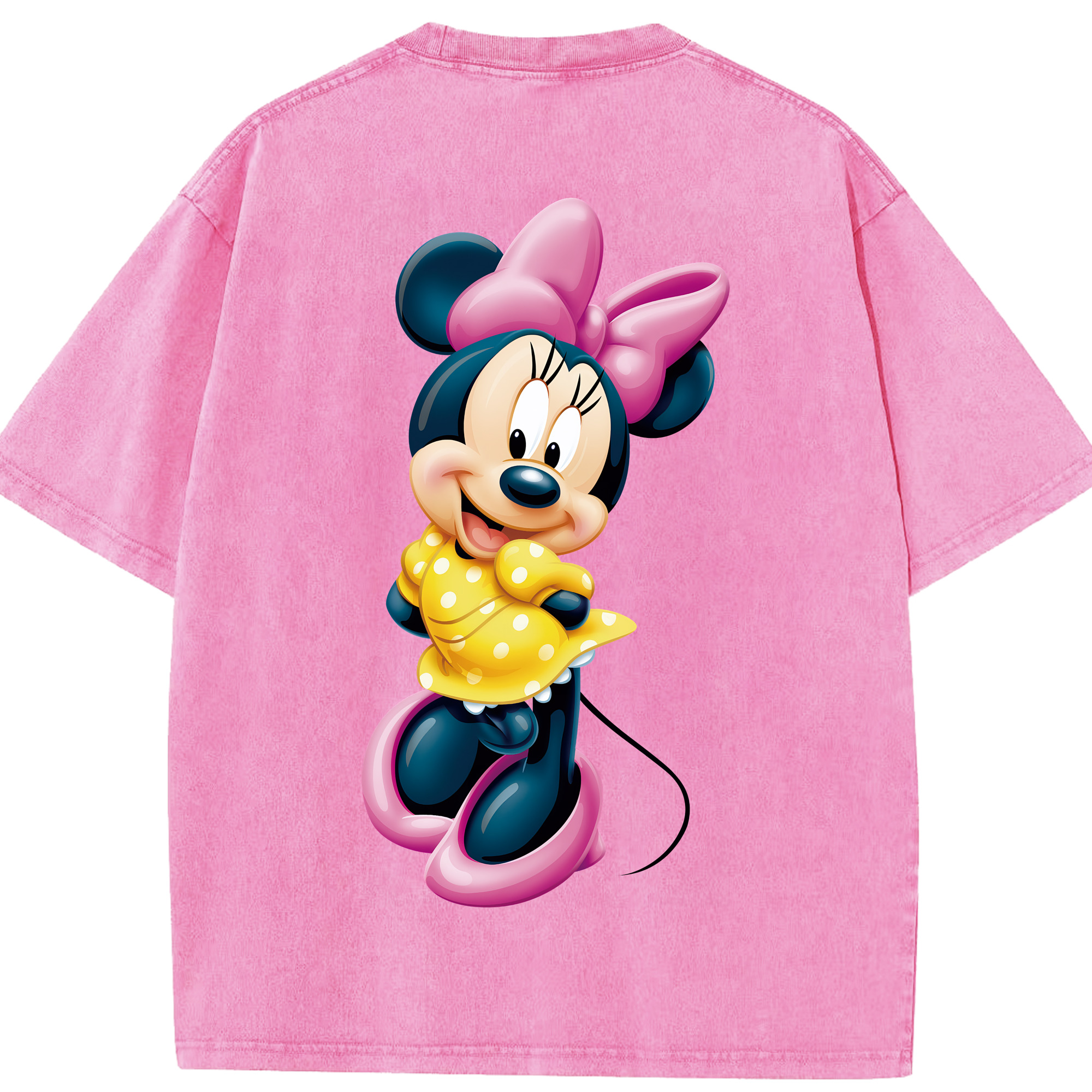 （画像用） ミッキーマウス Mickey Mouse 綿100% ヴィンテージ風 半袖Tシャツ（背面プリント）
